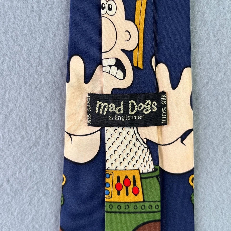 Corbata de seda Mad Dogs & Englishmen Shaun the Sheep para hombre Repp 1989 vintage.   B4 Foto 2 de 4