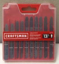 New Craftsman 13 Piece T-Shank Multi-Purpose Jigsaw Blade Set Storage Case (S5)