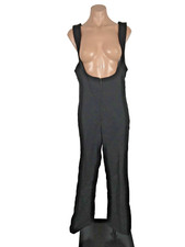 Obermeyer Womens Blue Snow Bib One Piece Zipped Vintage Bell Bottoms Size 12 S