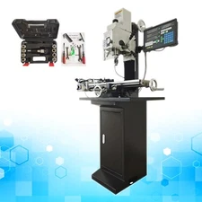 110V R8 DRO Mill Drill Machine with Power Feed/Stand/Bench Clamp 50-2250RPM