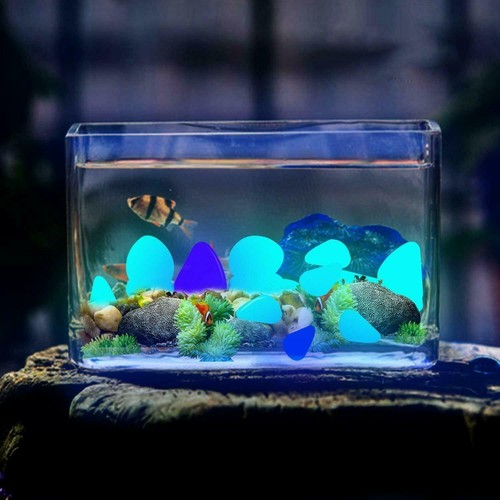 100pcs Glow In The Dark Pebbles Stones Home Garden Walkaway Aquarium Fish Tank - Picture 5 of 18