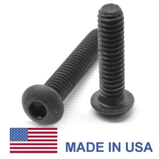 M8 x 1.25 x 12 Coarse Socket Button Head Cap Screw - USA Alloy Steel Black Oxide