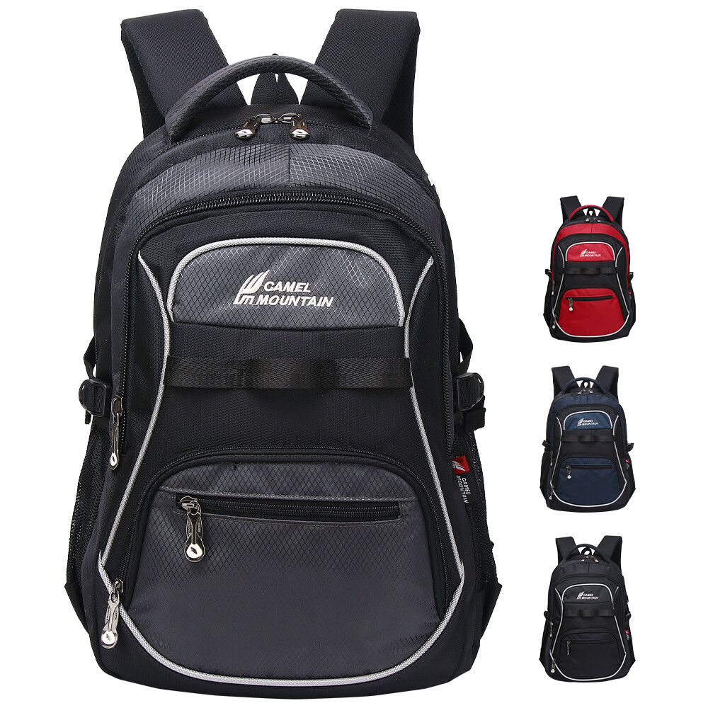Lightweight Water-Resistant Black Flight Daypack with Extra Bottom Storage  -image