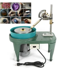 Gem Faceting Machine Gemstone Flat Grinder Jewelry Lapidary Cutter Polisher 180W