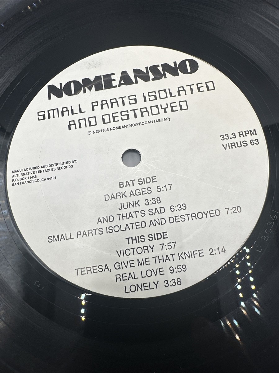 Nomeansno Small Parts Isolated And Destroyed Alternative Tentacles