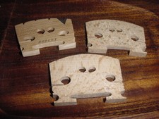 SAMPLER OF THREE VINTAGE VIOLIN BRIDGES USED ALBERT / DRESDEN AND UNNAMED