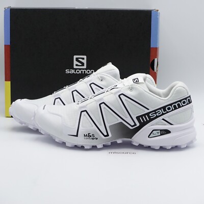 Size 12 Men's Salomon Speedcross Trail Running Shoes 413127 White/Alloy  193128545444|