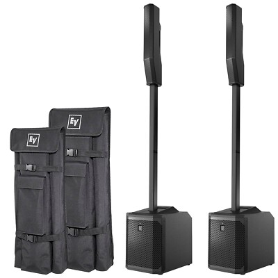 Electro-Voice EVOLVE 30M Powered Portable DJ PA Column Speaker System Black Pair