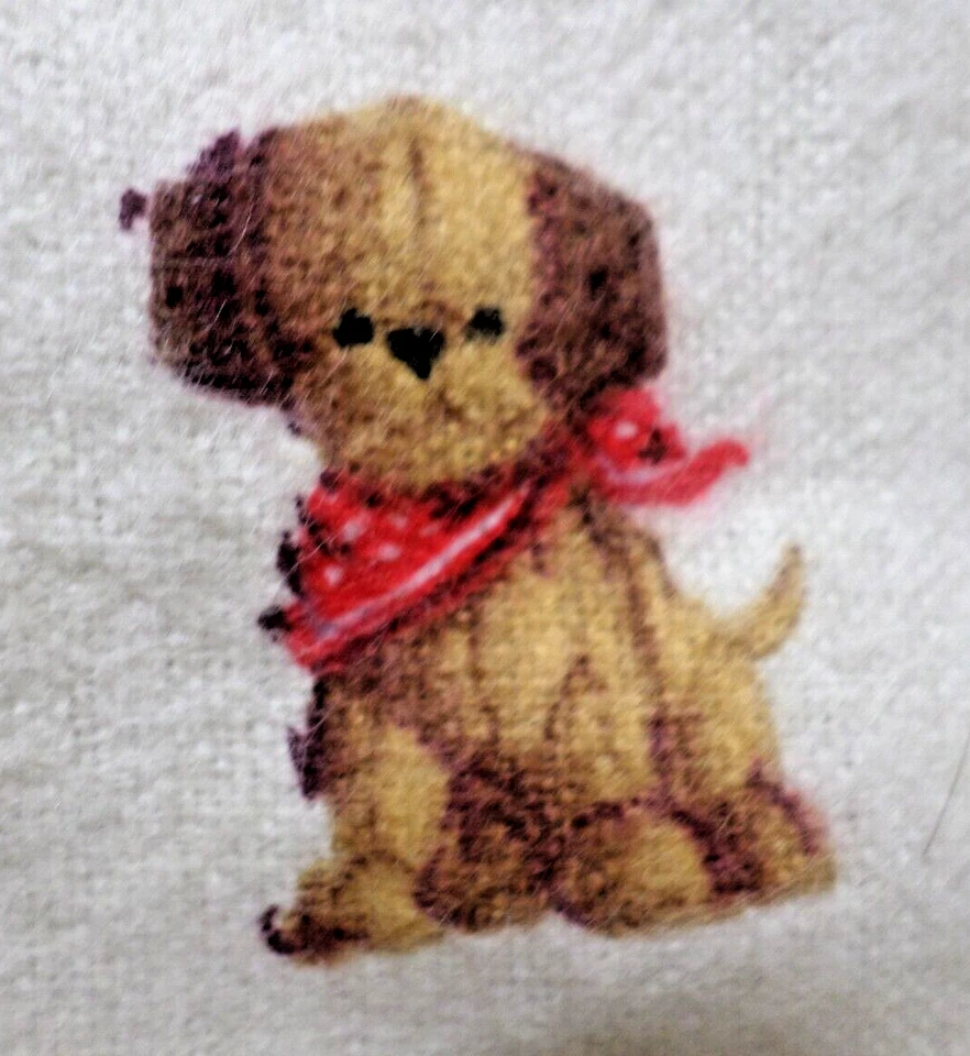 Manta de cuna estampada Little Cowboy con borde satinado azul, acolchada hecha a mano   Foto 4 de 4