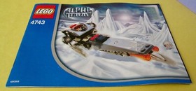TWO ALPHA TEAM,Vintage LEGO,4742,4743,Ice Blade, Chill Speeder,2004, 4743 manual
