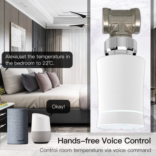1-5Pcs Tuya ZigBee Smart Thermostat Radiator Valve TRV Programmable Alexa Google - Picture 5 of 15