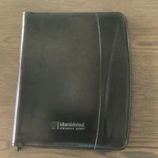 LEED'S MassMutual Branded Black Notebook Folder Portfolio