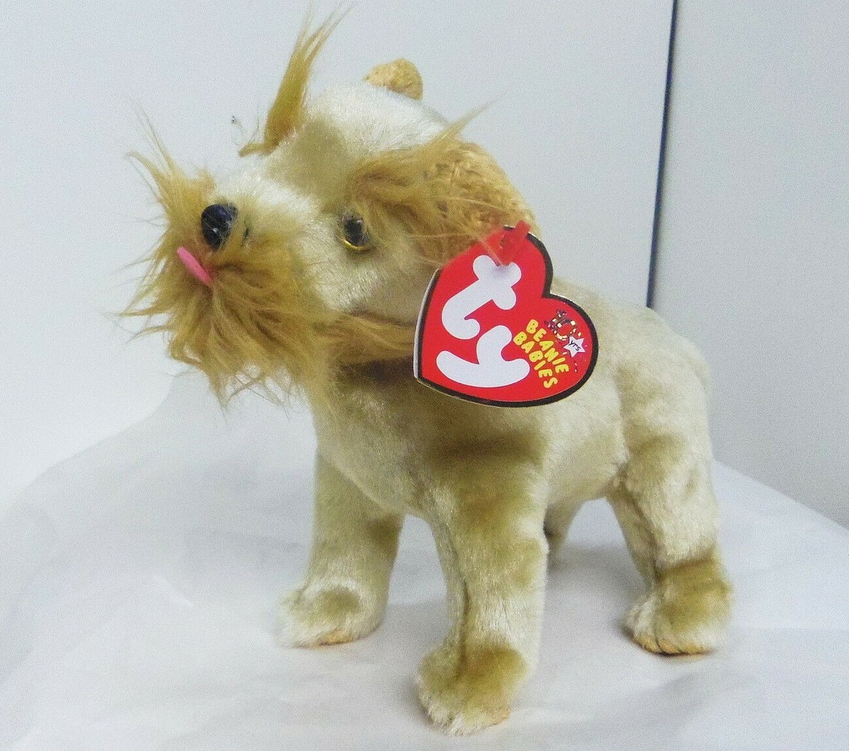 Schnitzel retired 2003 TY Beanie Babie 6in Schnauzer puppy dog