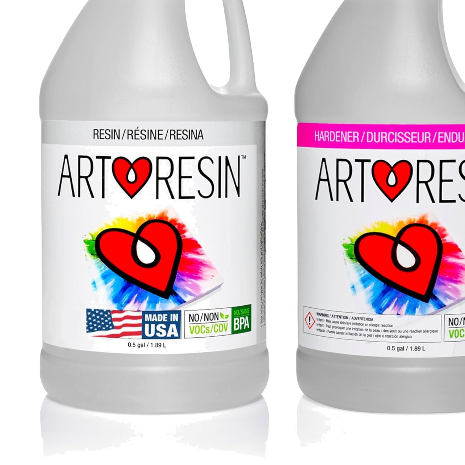 Clear Non-Toxic Self-Leveling Epoxy Resin 1 Gallon for Art & Crafts