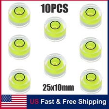 New 10PCS Mini Circular Bullseye Bubble Levels 25 x 10mm for Layout Non Adhesive