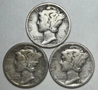 Photo of a 1928-D Mercury Dime from an eBay listing that sold on Jul 18, 2026