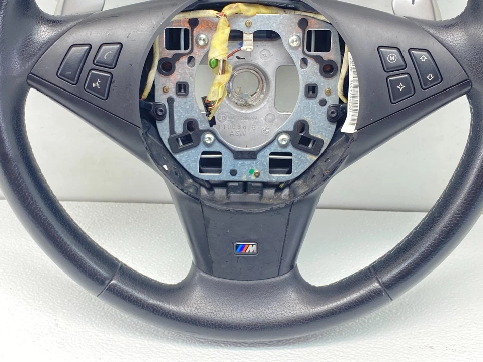 Volante deportivo de cuero BMW E60 E63 E64 M5 M6 SMG M con palancas de cambio OEM✅ Foto 4 de 4