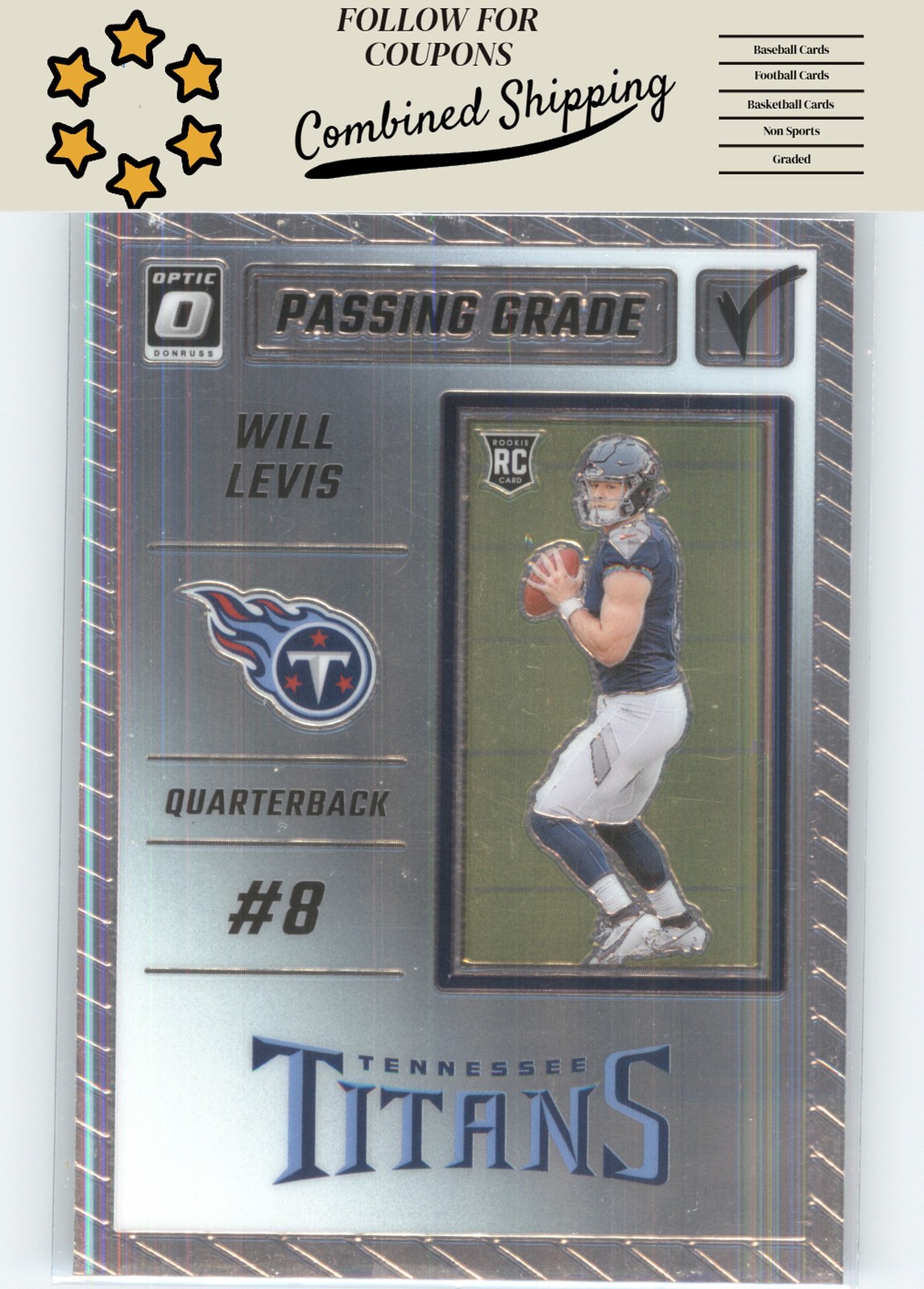 2023 Donruss Optic #PG-WL Will Levis Passing Grade
