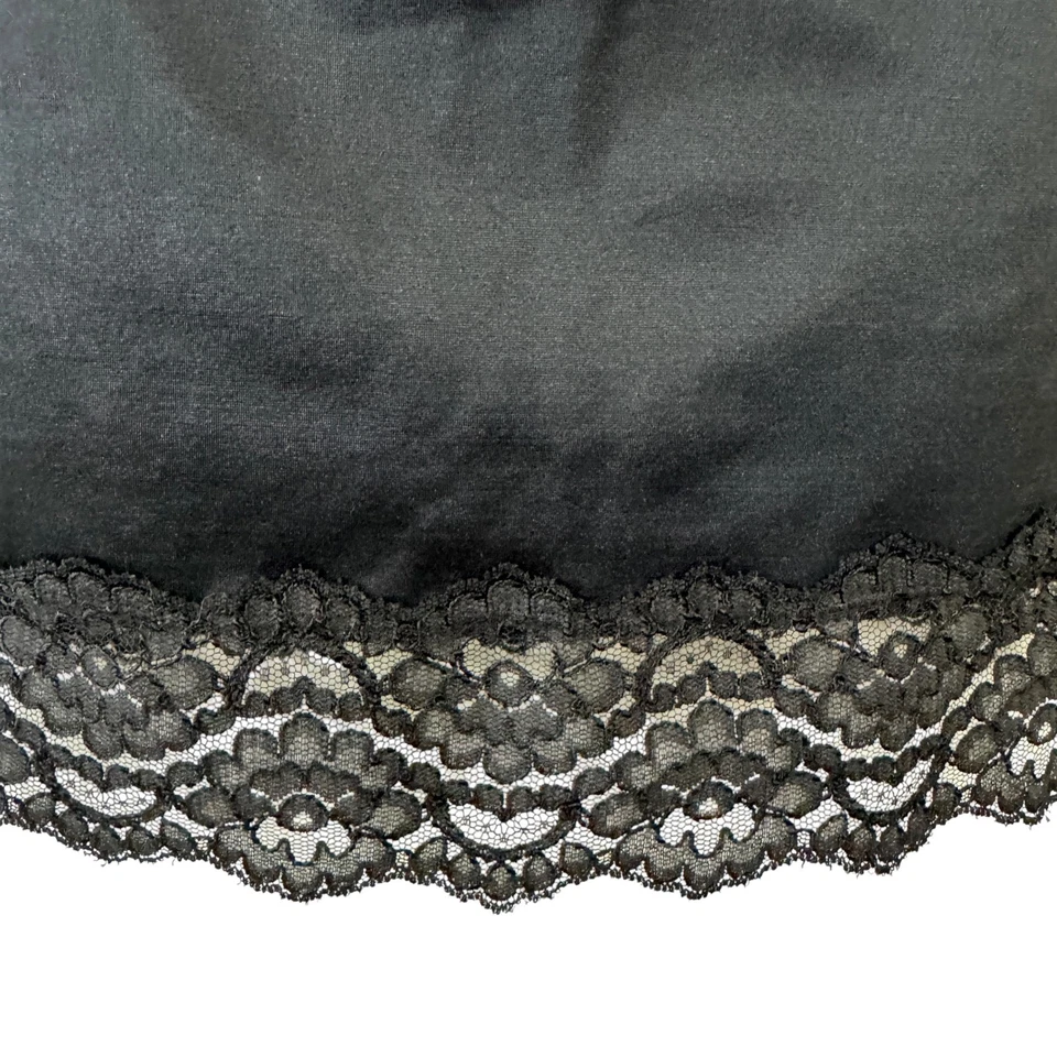 Victoria's Secret черный формирователь скольжения платье кружева нейлона спандекс 34B винтажный 1990-х - Изображение 3 из 4