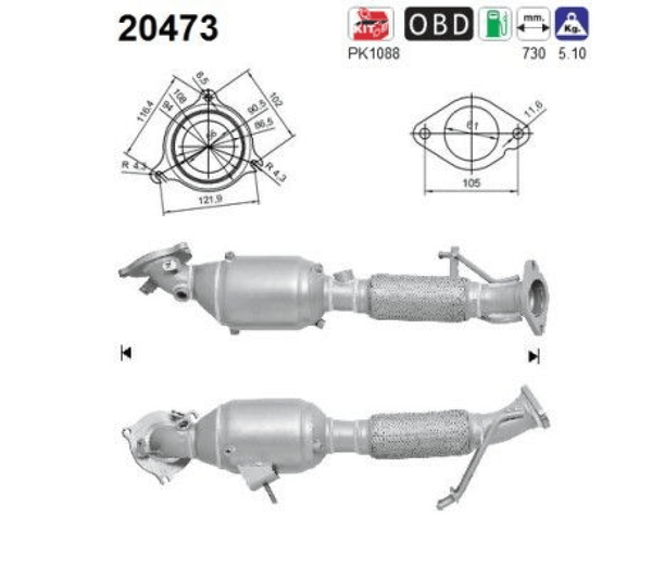 Katalysator FüR Ford Galaxy II Mondeo IV Stufenheck Turnier S-MAX Van-image