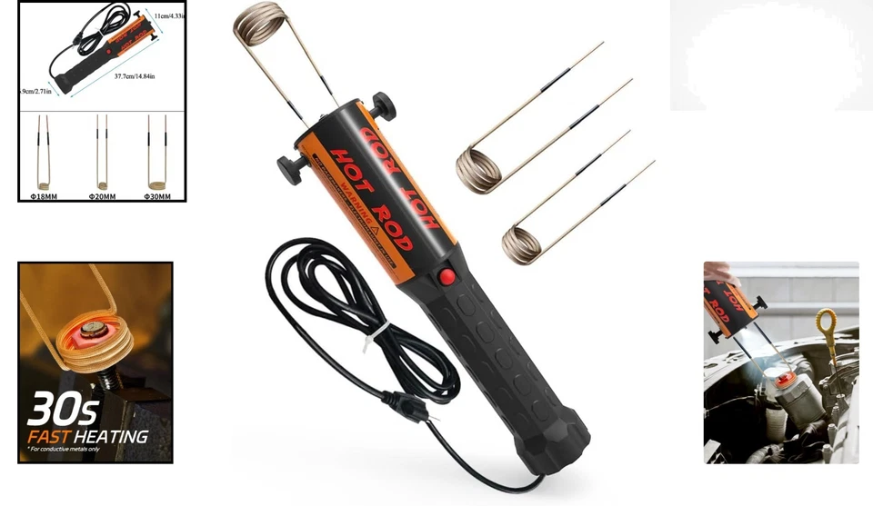 Calentador de inducción magnético - Herramienta de extracción de pernos 25s con bobinas para uso automotriz Foto 2 de 4