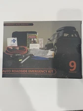 Auto Roadside Emergency Kit – 9 Tools in 1 Car Safety, Jumper Cables, Flashlight
