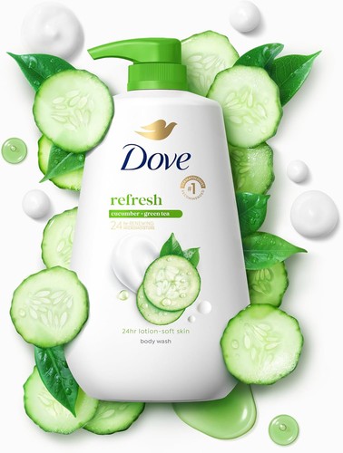 Dove go fresh Body Wash, Cucumber and Green Tea Pump 34 Ounce by Dove - Picture 6 of 12