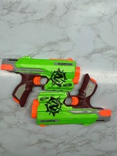 Nerf Zombie Strike SideStrike Single Shot lot of 2 work well 2013