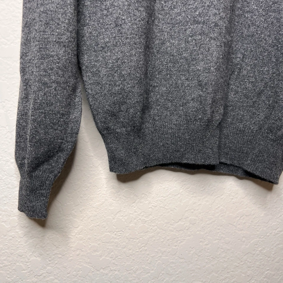 Suéter Daniel Bishop 100% 2 Capas Cachemira Pequeño Gris Carbón Cuello NUEVO Foto 2 de 4