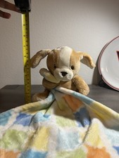 Little Miracles Brown Puppy Dog Lovey Plush Baby Security Blanket Costco EUC