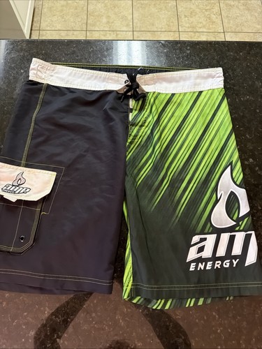 Amp Energy Herren Boardshorts Gr. 34 Skater Surfer Badehose Gr. 34 schwarz Baggy 