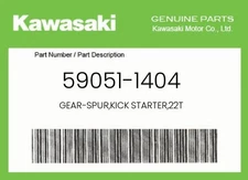 Kawasaki Genuine Gear-Spur,Kick Starter,22T - 59051-1404