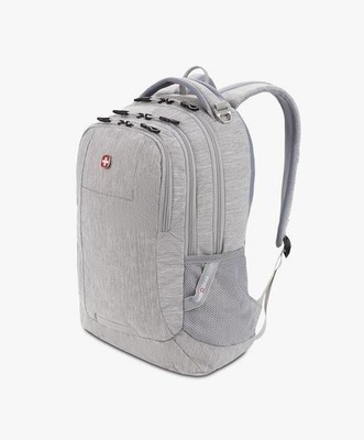 SwissGear Cecil 5505 Laptop Backpack Light Grey 18 Inch Ripped Handle