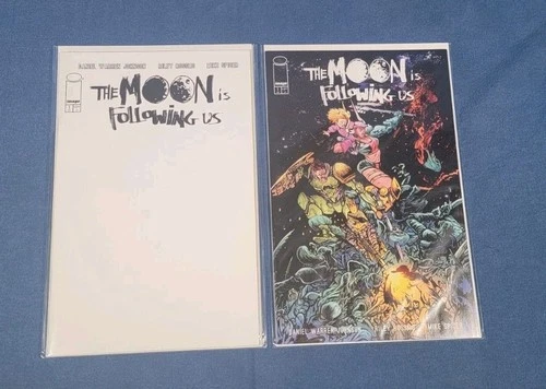The Moon Is Following Us #1 BLANK SKETCH 1st Printing Set Of 2 Lot Dwj