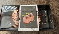 Set of 2 Hammered Copper  Moscow Mule Cups Mugs  Share It In Style NIB