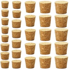 30Pcs Cork Stoppers Wooden Tapered Wine Bottle Stoppers Replacement Corks Wooden