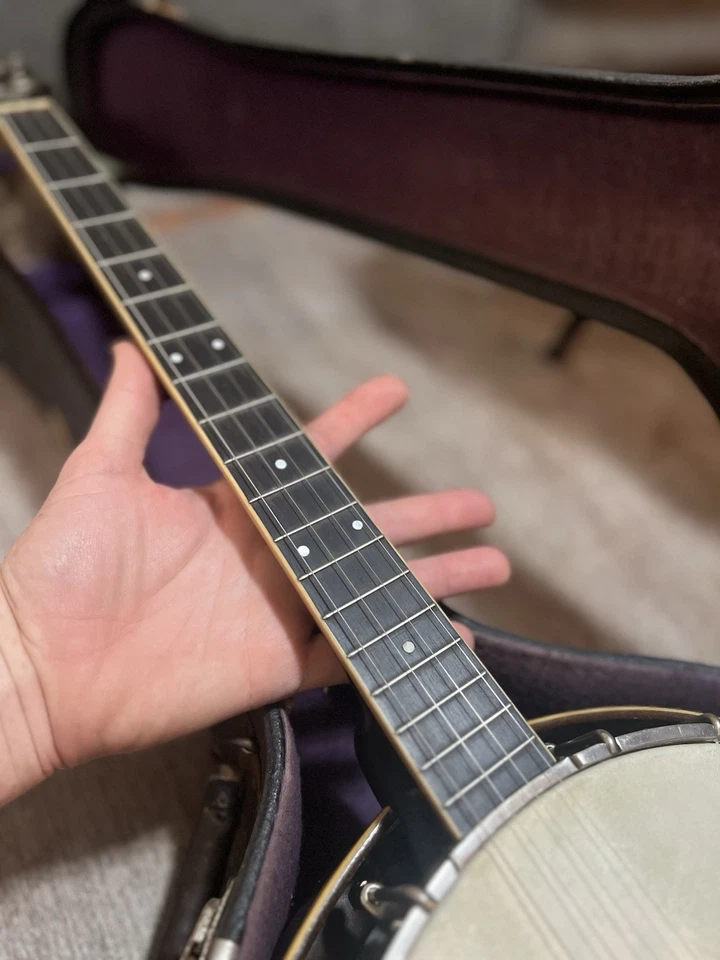 Weymann & Sons Banjo 1920’s QUALITY ORIGINAL BEAUTIFUL Green/Gray Curly Maple!!! - Image 3 of 4