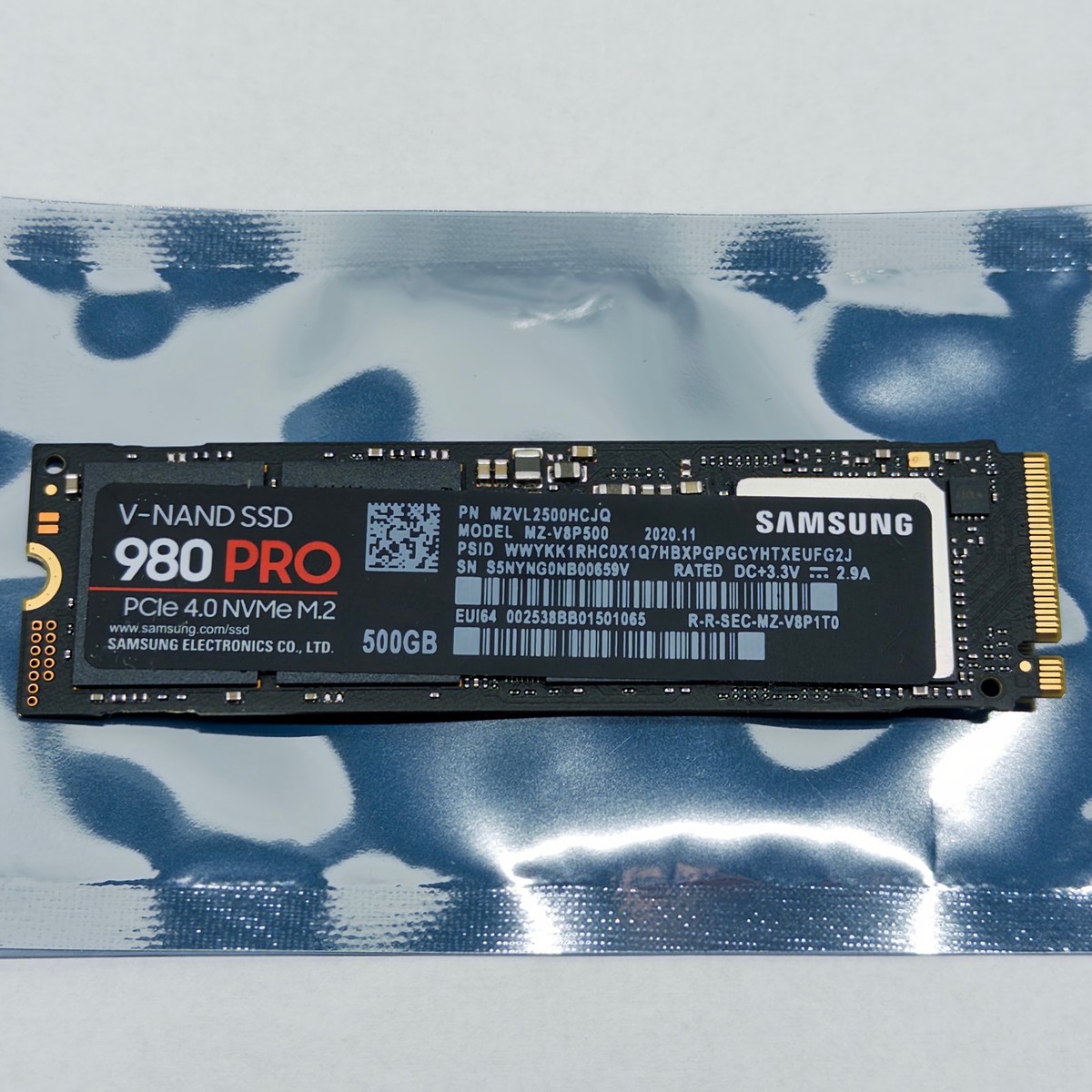 Samsung SSD 980PRO 500GB NVMe M.2 【公式通販】