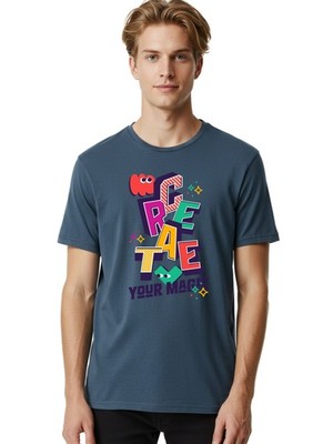 Create-Your-Magic Mens Graphic Tee,100% Cotton,Casual Summer Wear