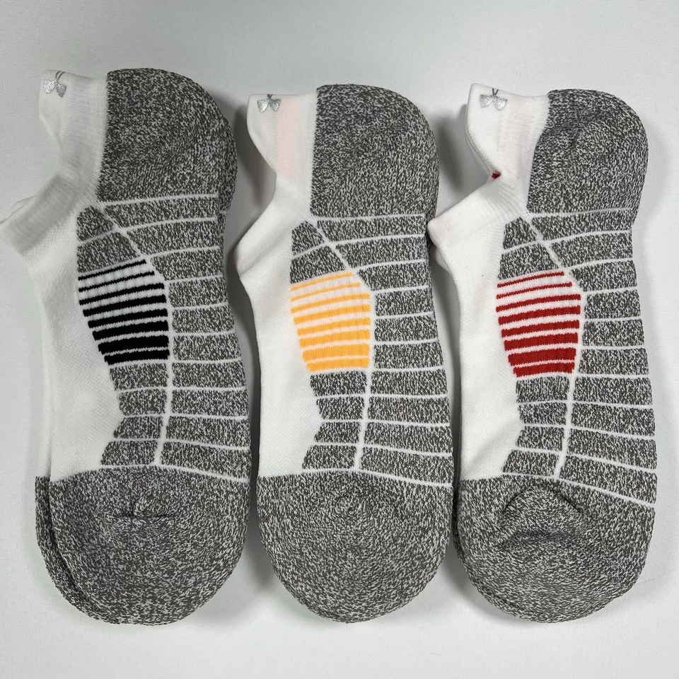 Calcetines Under Armour UA Elevated+ Acolchados No Show Tab (Paquete de 3) Para hombres 8-12 NUEVO Foto 2 de 4