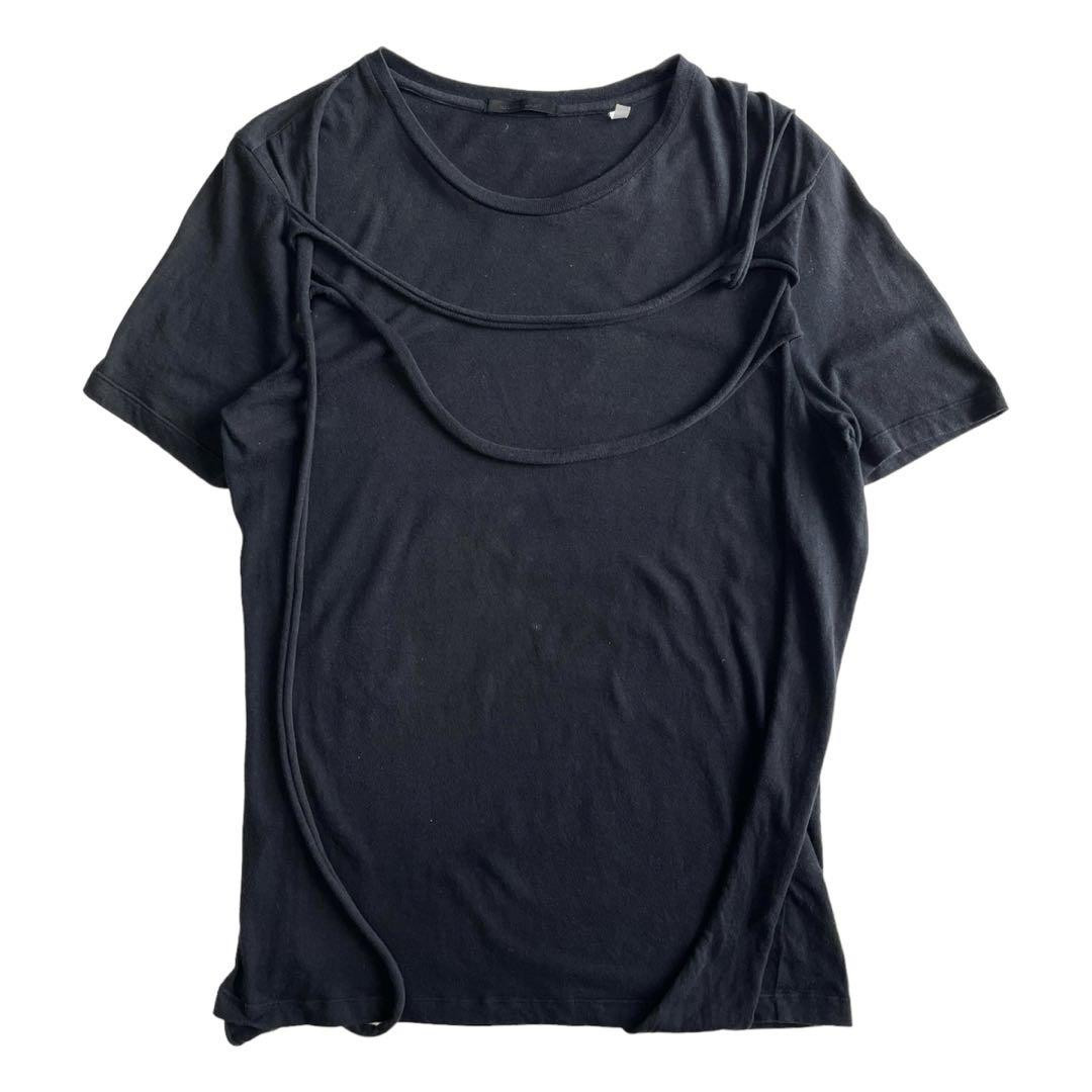 Vintage 2004 Helmut Lang Bondage T-Shirt Size M Black Length Vintage 2004 Helmut Lang Bondage T-Shirt Size M Black Length