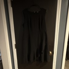 Tommy Hilfiger Black Sleeveless A-Line Dress Round Neck Size 16