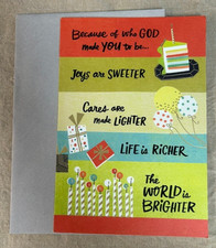 Happy Birthday Greeting Card W/ Envelope  Religious