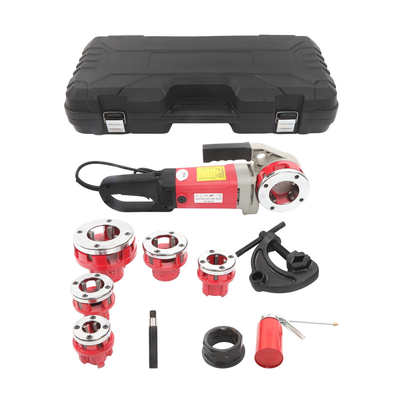 Electric Pipe Threader 2300W Pipe Threading Machine with 6 Dies 1/2" - 2"