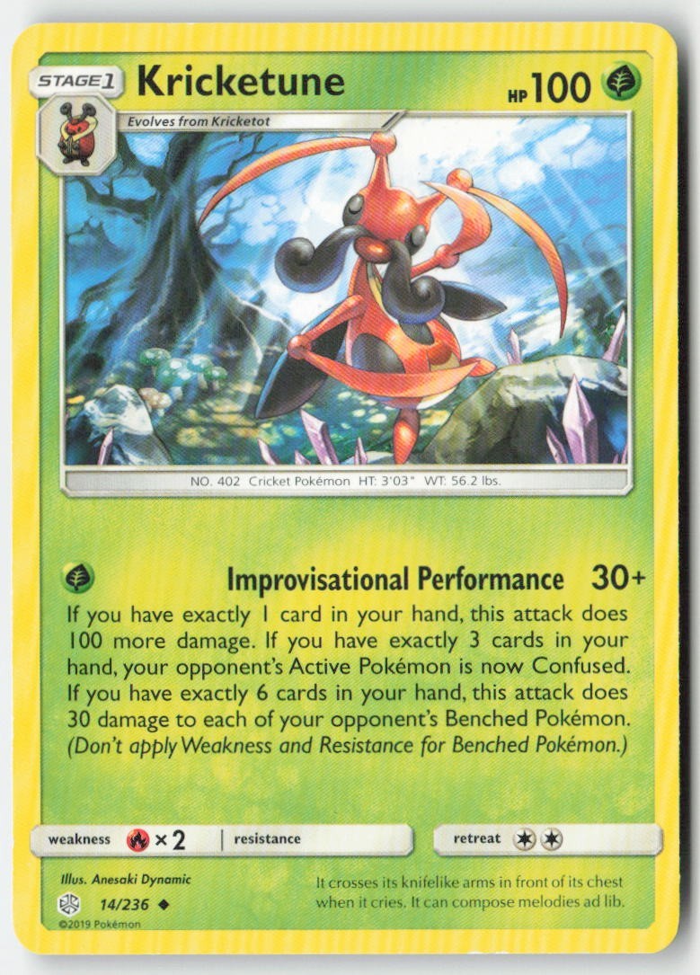 Kricketune 14/236 Uncommon MP Regular - Cosmic Eclipse