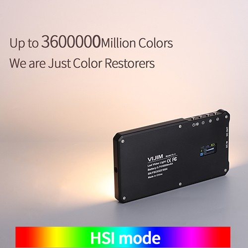 Colorful VIJIM VL-3 LED Video Photo Light Panel Full Color Photography Lighting - Photo 3 sur 12