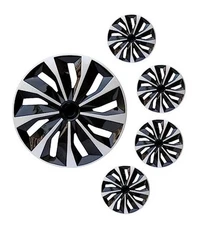 Hubcap Wheel Covers Replacement R16 Size Hub Caps 16-inch TT-Silver-Black