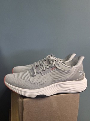 Mens 11! KURU ATOM Gray White Orange Mesh Men's Low Top Athletic Running Sneaker