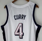Stephen Curry "USA" Signed Nike 2024 Olympics Auto Jersey Warriors USASM BAS LOA