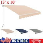 13'x10' Patio Retractable Awning Sun Shade Waterproof Canopy Deck Porch Shelter